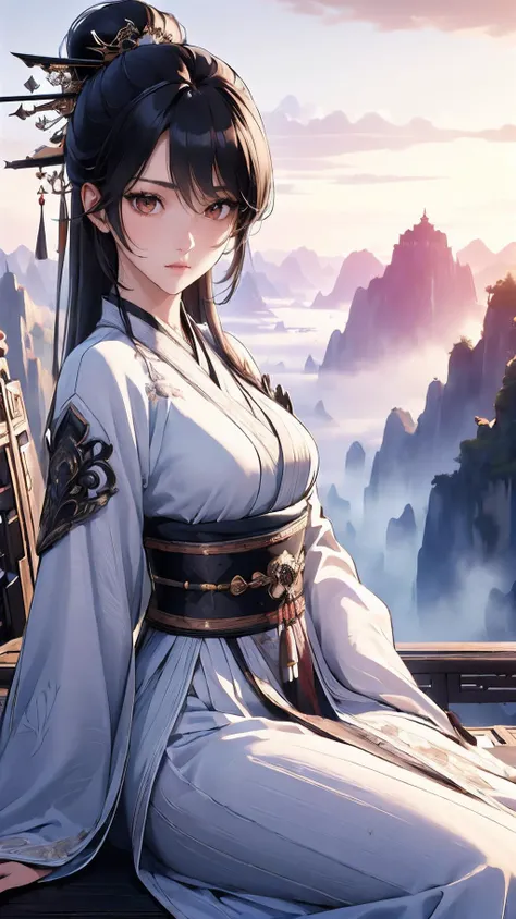 (High Quality:1.4), (Best Quality:1.4), (masterpiece:1.4), official art, official wallpaper, 4k textures, 
Woman, black hair, swordism, chinese clothes, long hair, full body,
(detailed:1.05), (extremely detailed:1.06), sharp focus, (intricate:1.03), (extremely intricate:1.04), low contrast, soft cinematic light, soothing tones, HDR, (Epic scenery:1.05), (beautiful scenery:1.05), (detailed scenery:1.05), (intricate scenery:1.05), (wonderful scenery:1.05) <lora:Swordism_Girl_v2.0:0.7>