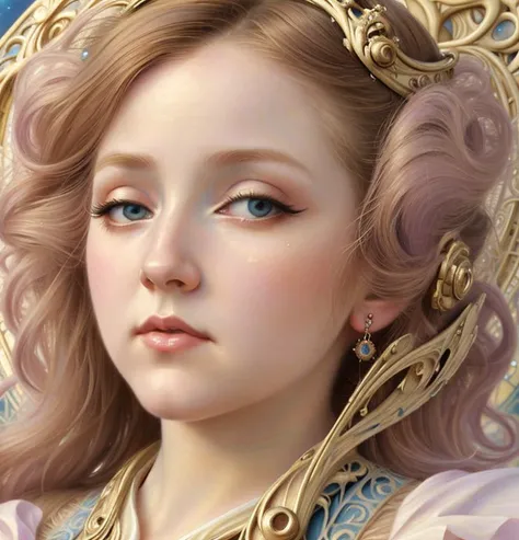 1woman, eyeliner, eyelashes, looking at viewer, (shiny skin:0.16), (pale skin:0.33), (body blush:0.38), eyes beautiful, anime, realistic, masterpiece, best quality, movie still, cloud girl, floating in the sky, (close-up:1.1), bright, happy, fun, soft lighting,Highly Detailed,(Art Nouveau:1.3),(Baroque Art:1.3),(80s Art:1.3)