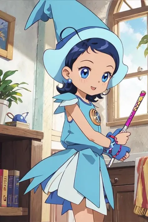 majoaiko,1girl,solo,<lora:0010Omajoaiko-000050:0.7>,wand,magic,