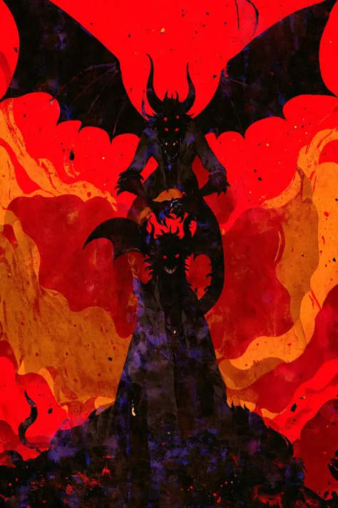 masterpiece,best quality,jmfenner, painting, background,a black vicious dragon sitting on top of the mountain spreading demonic wings,multiple red eyes in the backgorund,black and red color theme<lora:jmfenner5:1> <lora:fantasticDragon_v10:.5> <lora:fantasyV1.1:.4><lora:disgustFacial_v1:1.0>