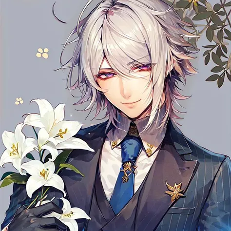 1boy, hair between eyes, eyebrows visible through hair, male focus, smile, <lora:Riri_artstyle:1>