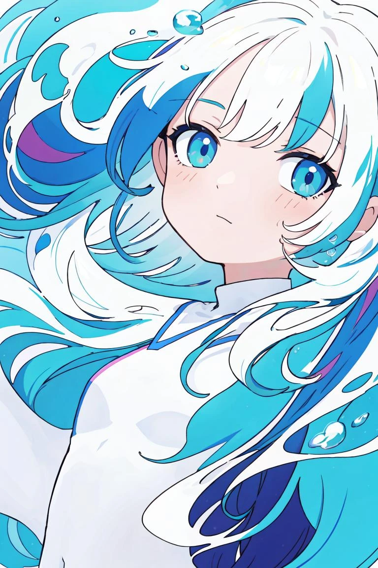 (masterpiece, best quality:1.2), (flat color:1.2),(2D:1.3),(colorful:1.2),looking at viewer,1girl,solo,upper body,floating colorful water,white theme
Negative prompt: (malformed hands, malformed fingers, malformed legs:1.4), (poorly drawn hands, poorly drawn face), (text, signature, watermark, username),nsfw,(EasyNegative), (bad-hands-5), verybadimagenegative_v1.3, (worst quality, low quality:1.2), (missing fingers, missing hands, missing legs:1.4) (extra limbs, extra fingers, extra hands, extra legs:1.4), (mutate fingers, mutated hands, mutated legs:1.4),
Steps: 22, Sampler: DPM++ 2M Karras, CFG scale: 7, Seed: 3101881589, Size: 512x768,