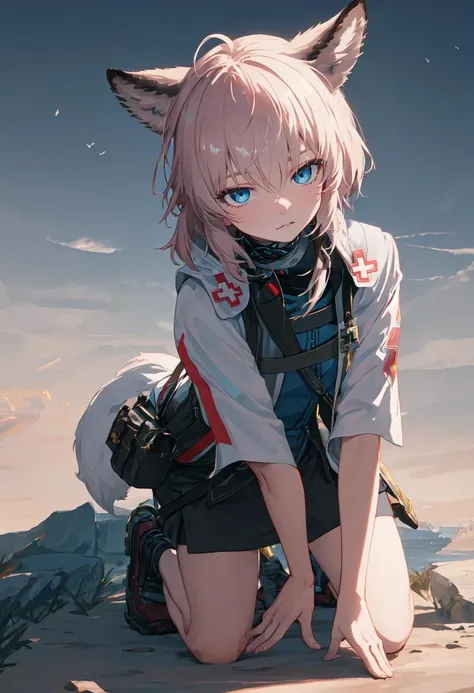 (safe:1.10), best quality, masterpiece, highres, solo, (sussurro_arknights:1.10), kneeling, kneeling on one knee, on one knee, cowboy shot, looking at viewer, 31 <lora:sussurro_arknights:0.80>
