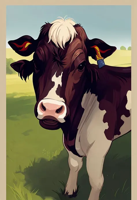 a cow <lora:AnimaliaStyle-000005:.7>