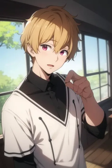 masterpiece, best quality, high quality, 1boy, solo, male focus, looking at viewer, upper body, <lora:hazuki_nagisa:0.70>, hazuki_nagisa,