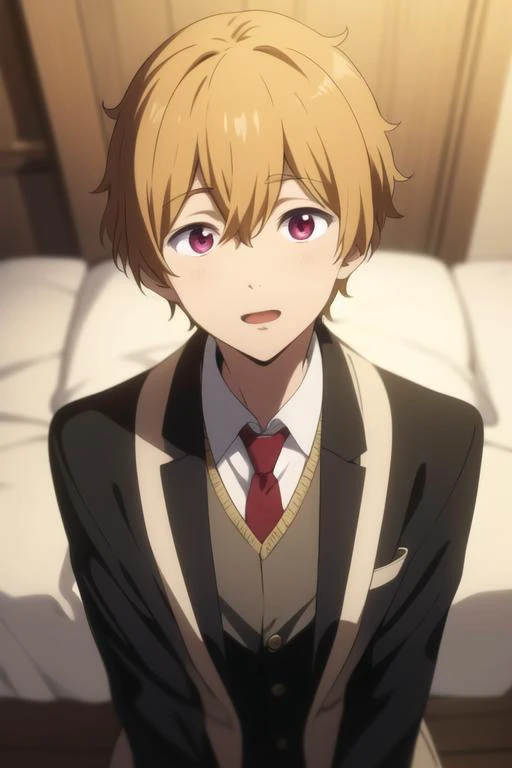 masterpiece, best quality, high quality, 1boy, solo, male focus, looking at viewer, upper body, <lora:hazuki_nagisa:0.70>, hazuki_nagisa, <lora:animemix_v3_offset:0.25>