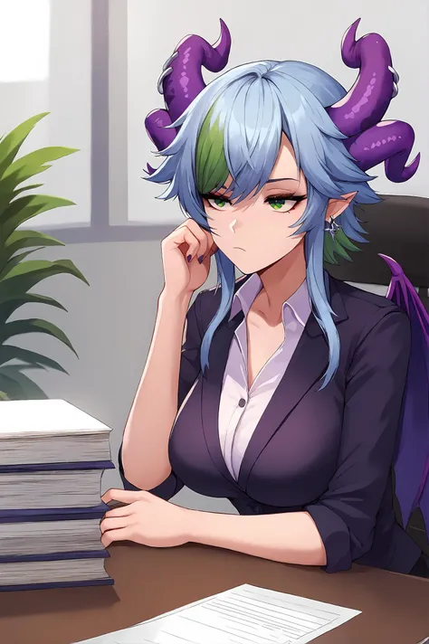 score_9,
score_9, 
<lora:froot_v1_pruned:1>, lichvtuber, 
office lady, desk, bored, arm support, 
high resolution, Masterpiece,
high resolution, Masterpiece,
uncensored, rating_explicit,