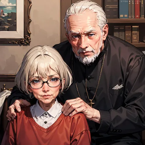 1 old woman,and,1 old man,