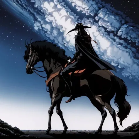<lora:VampireHunterD004:0.7>,
VampireHunterD,
starry_sky,
cyborg_horse,horse,horseback riding,