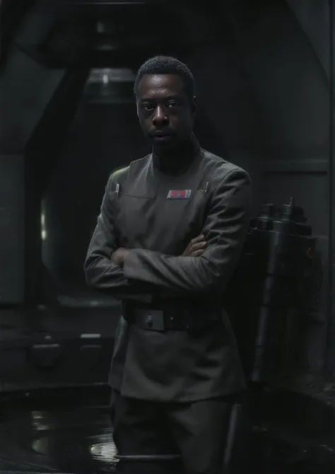 man (sks person:1) in imperialofficer uniform arms crossed ,in a sewer, 8k uhd, dslr, soft lighting, high quality, film grain,masterpiece quality,Fujifilm <lora:ImpofficerV2:0.8><lora:beetlekrd:1> <lora:epiCRealismHelper:.15> <lora:more_details:1> by Greg Rutkowski  <lora:detailed_eye:.05> by Brooke DiDonato, ((arnold schwarzenegger :.25))
