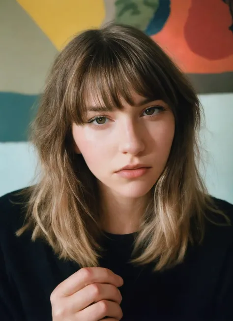 portrait of woman SavannahBrown, looking at viewer, highly detailed, film grain, 35mm photograph, professional, 4k, highly detailed,  <lora:SavannahBrown:0.75>