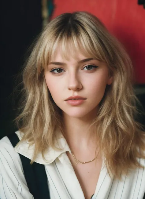 portrait of 1girl SavannahBrown, looking at viewer, highly detailed, film grain, vogue photoshoot, 35mm photograph, professional, 4k, highly detailed,   <lora:quickfix:0.8> <lora:SavannahBrown:0.65>