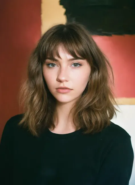 portrait of woman SavannahBrown, looking at viewer, highly detailed, film grain, 35mm photograph, professional, 4k, highly detailed, <lora:SavannahBrown:0.75>