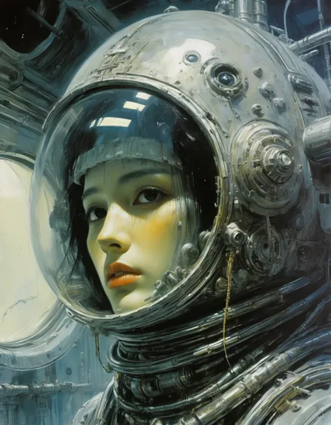 (1man, pale skin, blue space suit), space, Egypt futuristic,
(by Enki Bilal , methurlant) surreal, intricate
(masterpiece, best quality:1.3),