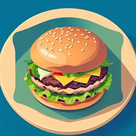 <lora:Vector_illustration_V2:0.8> vector illustration, burger,