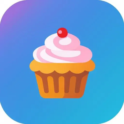 <lora:Colored_Icons_by_vizsumit:0.7> coloredic0n icon, cupcake