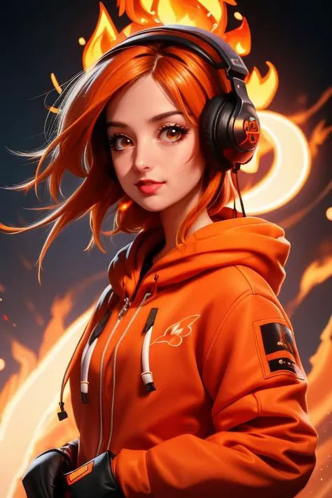 Mayichi
1girl, skinny, intricate detail, flame headwear, headphones, brown eyes, upper body, wind, floating hair, flame, gloves, Orange hoodie with flame print, anime screencap, aura, masterpiece,best quality,high quality,highres,natural light,ray tracing,volumetric light,realistic,photorealistic,ultra highres,vivid, <lora:Mayichi-000001:1>