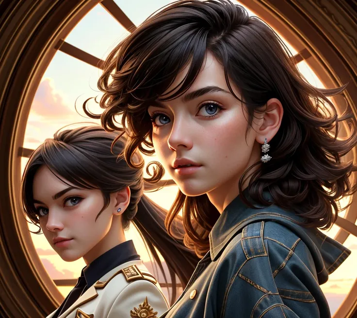 very realistic, superb resolution, ultra high definition, hyper detailed, extremely sharp, masterpiece, good composition, light mapping, chroma, centered well, 2girls, 3girls