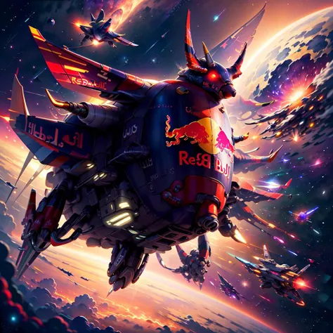 <lora:RedBullAI-000012:1> RedBullAI
spaceship in space, stars
, detailed, intricate