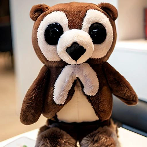 [bear: owl: 0.5], plush, anime eyes, cute, kawaii