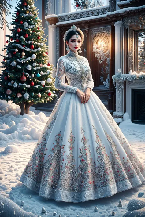 ((Masterpiece, best quality,edgQuality)),
((edgSnow, tree, snow, christmas tree))
<lora:edgSnowStyle:1>
Haute_Couture,
edgNath,
a woman posing for a picture
,wearing a (Haute_Couture,edgBW fashion) designer dress with edgNath_jewelry
<lora:edgBollywoodLycoris:1>