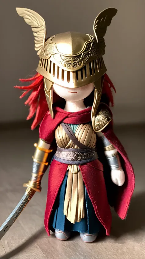 plushify, character stuffed toy, chibi
1girl, wearing malenia-outfit,
prosthetic arm, covered eyes, very long red hair,
holding sword, long katana,
<lora:armorify:1>
<lora:woafu_plushify_sdxl_v02:0.8>