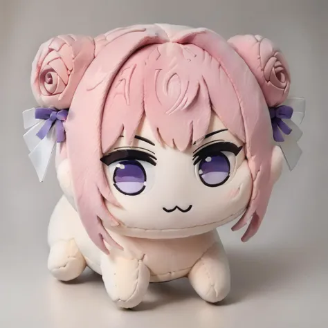 score_9, score_8_up, score_7_up, score_6_up BREAK doro,creature, :3, chibi,no humans, four legs, solid circle eyes, no pupils, white skin,pink hair, purple eyes, hair bun, hair bow,plushify, character stuffed toy, chibi <lora:woafu_plushify_pony:1> <lora:Doro_X_PDXL_V1:1>