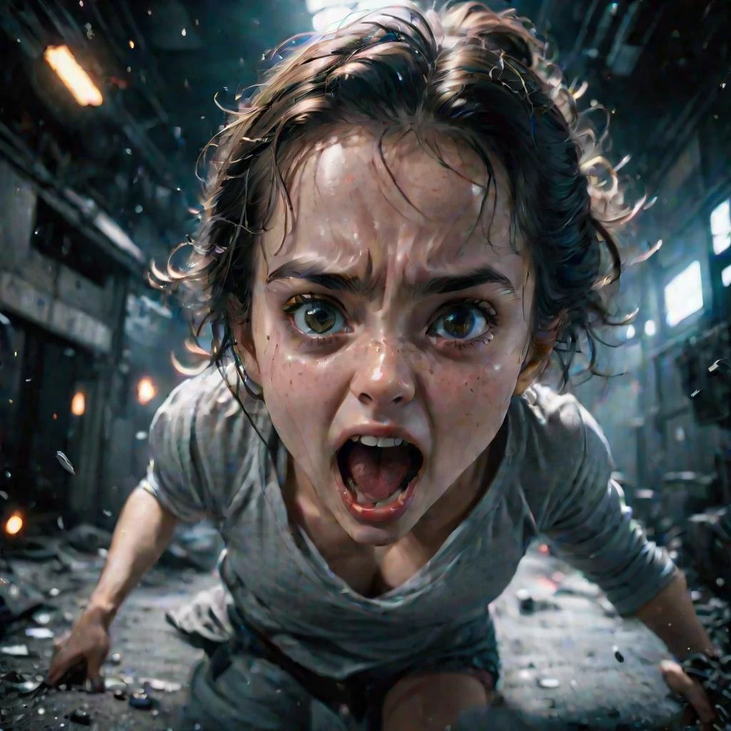 a girl attacking camera, realistic photo, <lora:LCM_LoRA_Weights:0.65>, high quality, SimplePositiveXLv2, masterpiece, best quality, unreal engine, 8k, 4k, extremely clear, ultra detailed, cinematic film still, shallow depth of field, vignette, highly detailed, Hollywood movie