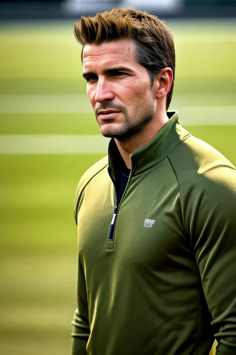 RAW photo, nathandrake man wearing a tracksuit, high school soccer coach <lora:NathanDrake:1>, (high detailed skin:1.2), 8k uhd, dslr, soft lighting, high quality, film grain, Fujifilm XT3