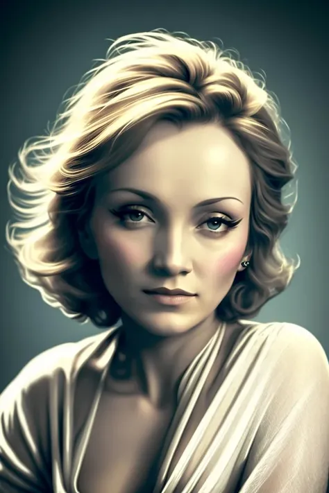 MarleneDietrich_young_1,((photo)), a cinematic film close up of a woman, perfect natural colored skin, cleavage, silky glamorous (straightened) hair, (highly detailed face, natural skin texture), hot summer day, high quality, masterpiece, absurdres, hdr, high contrast, sharp focus, photorealistic, (by arny freytag), by holly randall, (fujifilm xt3)