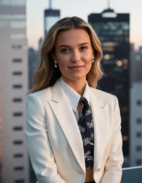 cinematic photo face closeup portrait of fit  (((ohwx woman))) a businessman on a new york skyscraper roof (at night:1.1) wearing a fashion Armani suit, depth of field, zeiss lens, 105mm F2.0, fashion shooting, fashion clean cut,Sony a7R, cinematic lighting, city lights, in style of Everett Raymond Kinstler  <lora:mbbo_lora_sdxl_v1-000009:1> . 35mm photograph, film, bokeh, professional, 4k, highly detailed