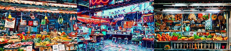 highly insanely detailed, masterpiece, top quality, best quality, highres, 4k, 8k, RAW photo, (very aesthetic, beautiful and aesthetic), <lora:Large food stalls:1>, Large food stalls