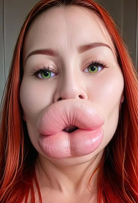 score_9, score_8_up, score_7_up, score_6_up,
<lora:biglips-ponyxl-v1:1> big lips, (enormous lips:1.2),  8k realistic picture
full-height standing beautiful redhead german milf , old experienced, saint, ultra realistic, (high quality, detailed, beautiful), highly detailed beautiful green eyes, realistic, photorealistic, outstanding, huge lips, massive lips, bimbo lips, enormous lips, , enormous lips, 
<lora:add-detail-xl:0.7> <lora:xl_more_art-full_v1:0.1>, realistic, best quality, photograph, (photo-realistic textures and lighting)