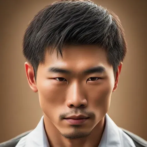 photo of asian man, professional close-up portrait, hyper-realistic, highly detailed, 24mm, dim lighting, high resolution, iPhoneX, by Peter Kemp