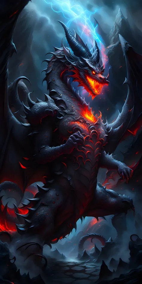 🔥🎸🐉 "Riffs from the Hell Fire Dragon" by Satori Canton🧸
Art in Heavy Metal album art style, Masterpiece, infernal rebellion,
Stunningly majestic and powerful Dragon from hell, hyperdetail eyes and face, extreme camera angle,
Scene within a cavernous hellish landscape, lit by lava flows and fiery chasms, adorned with twisted metal instruments, amps, and mythical audience members, A smoky ember-filled sky casting an eerie red and orange glow,
Art in the style of Boris Vallejo🎨 | Dorian Vallejo🖌️ | Alex Grey🤘, Landscape influence by Thomas Cole🔥, Gold embellishments and fine details by Gustav Klimt,
📷vintage, intricate details, extreme filagree details, perfect composition, cinematic lighting, centered, luminism, color splash, black lines, depth of field. 📷
Art in Heavy Metal style, dark and intense imagery, themes of fantasy and science fiction, apocalyptic landscapes, mystical creatures, dystopian futures, and epic battle scenes. Highly detailed line work, vibrant colors contrasting with deep blacks. Elements of horror and the macabre, powerful and dynamic compositions, imbued with a sense of energy and chaos. by Satori Canton🧸, bonus track performed by a choir of headbanging bats.