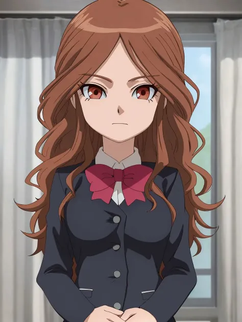 nelly(inazuma_eleven),<lora:Nelly(Inazuma_Eleven):0.85>,(best quality:1.1),(ultra detailed:1.1),(detailed eyes:1.1),solo,looking at viewer,nelly(inazuma_eleven),medium breast,school uniform,cowboy shot,<hypernet:vaeextremecolors_v10:1.0