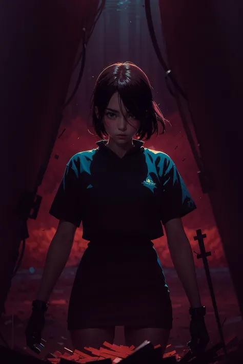 1girl, (Sketch:1.2), anime key visual, landscape of a Crude Asymmetrical The Great Barrier Reef, Hazy conditions, Guilty, weirdcore, specular lighting, 50mm, Mono Color, Kintsugi, fluorescent palette, photolab