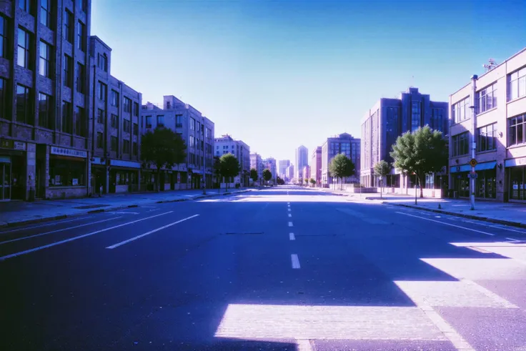 <lora:dreamcore:0.9>, dreamcore, ((best quality, masterpiece, realistic, photorealistic)), cityscape, buildings, street, (((empty street))),((no humans, no cars)),