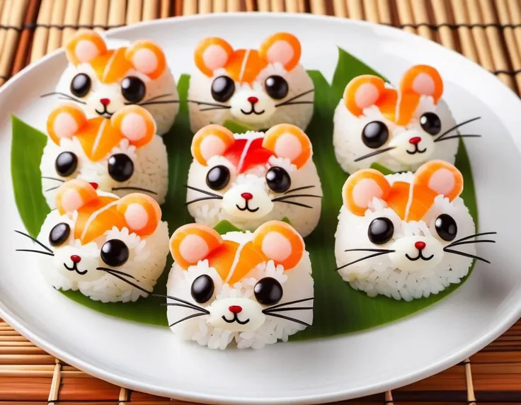 sushi rolls in the form of hamster heads, sushi platter
Negative prompt: multiple people, deformed, people in backdround, hands, unrealistic, bad quality, grainy, noisy, plastic, hazy, low contrast
Steps: 30, Sampler: DPM++ SDE Karras, CFG scale: 5.0, Seed: 1103268114, Size: 1152x896, Model: paradoxSDXL10_paradoxSDXL10