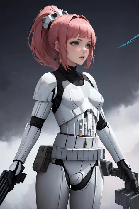 masterpiece, best quality, <lora:CONCEPT-StormTrooper:1> StromTrooper, armor, <lora:felicia-fe-richy-v1:0.7> feliciadef, headdress, 1girl, solo, standing, ponytail
