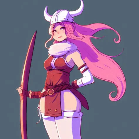 a viking faunesty <lora:Faune_v2-000065:1> flat colors