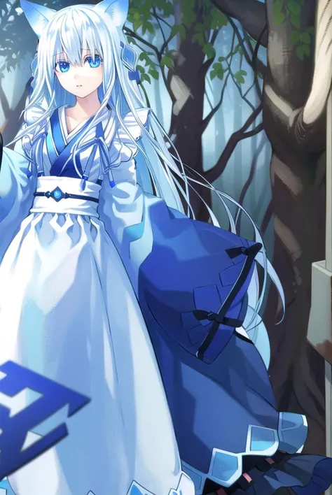 fffkarin, <lyco:fffkarin-lyco-nochekaiser:1>, 
fffkarin, long hair, blue eyes, hair ornament, animal ears, white hair, fox ears,
BREAK japanese clothes, kimono, long sleeves, wide sleeves, ribbon, blue ribbon,
BREAK outdoors, shrine,
BREAK looking at viewer, (cowboy shot:1.5),
BREAK <lyco:GoodHands-beta2:1>, (masterpiece:1.2), best quality, high resolution, unity 8k wallpaper, (illustration:0.8), (beautiful detailed eyes:1.6), extremely detailed face, perfect lighting, extremely detailed CG, (perfect hands, perfect anatomy),