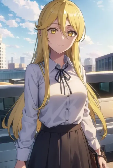 shizukamarikawa, <lora:shizuka marikawa s1-lora-nochekaiser:1>,
shizuka marikawa, long hair, blonde hair, very long hair, low-tied long hair, (yellow eyes:1.5), hair between eyes, smile,
BREAK skirt, shirt, long sleeves, ribbon, white shirt,
BREAK outdoors, city, zombies, sun, sky, clouds, cars,
BREAK looking at viewer, (cowboy shot:1.5),
BREAK <lyco:GoodHands-beta2:1>, (masterpiece:1.2), best quality, high resolution, unity 8k wallpaper, (illustration:0.8), (beautiful detailed eyes:1.6), extremely detailed face, perfect lighting, extremely detailed CG, (perfect hands, perfect anatomy),