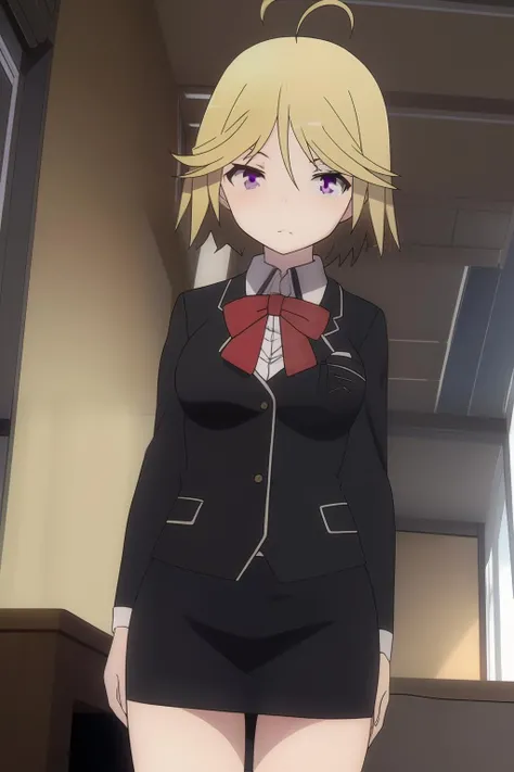 <lora:Mira_Yamana_v2:1>,Mira_Yamana,
masterpiece,best quality,1girl,solo,nice hand,good hand,
standing,bow,thighs,office outfit,pencil skirt,white shirt,