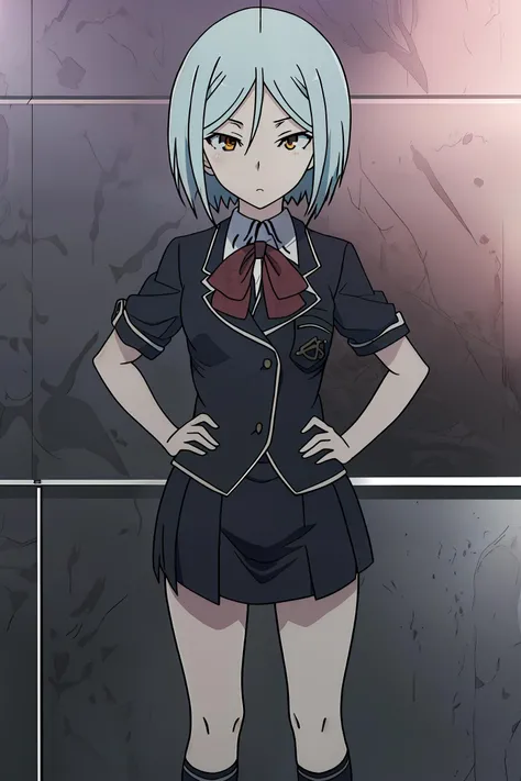 <lora:Arin_Kannazuki_v2:1>, Arin_Kannazuki,extremely detailed 8K wallpaper,
masterpiece,best quality,1girl,solo,nice hand,good hand,
school uniform,hands on hips,