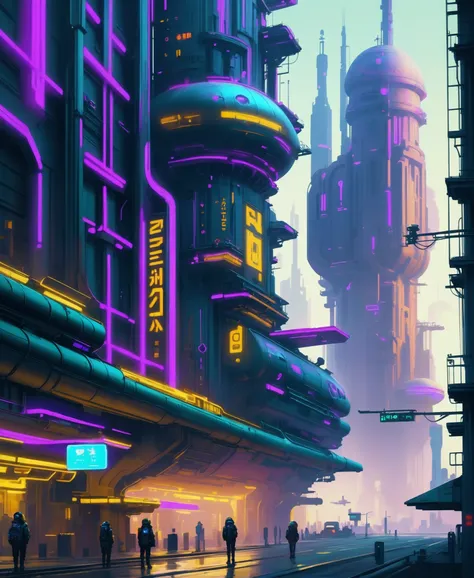 digital painting, atompunk, mysterious scifi city outside of time<lora:EnvyAtompunkXL01:0.2>