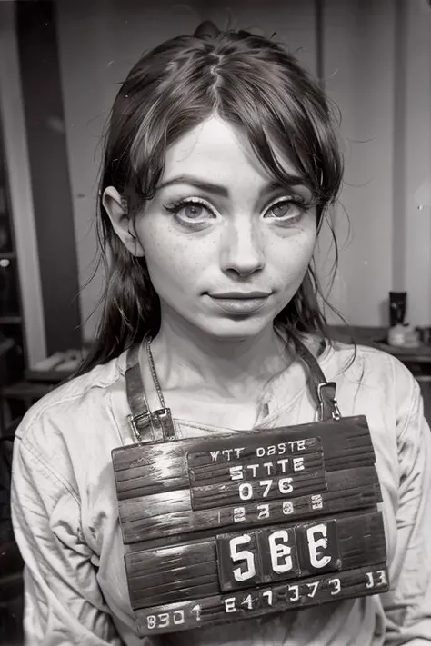 VintageMugshot, mugshot of the most beautiful girl<lora:Mugshot:1> <lora:luciewilde:1>