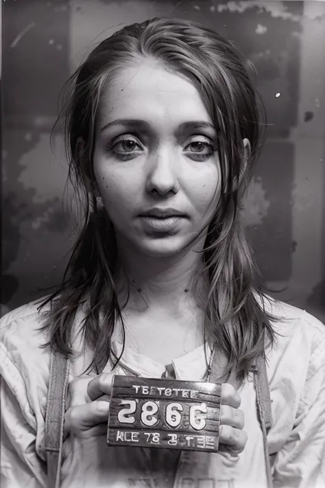 VintageMugshot, mugshot of the most beautiful girl<lora:Mugshot:1> <lora:luciewilde:1>