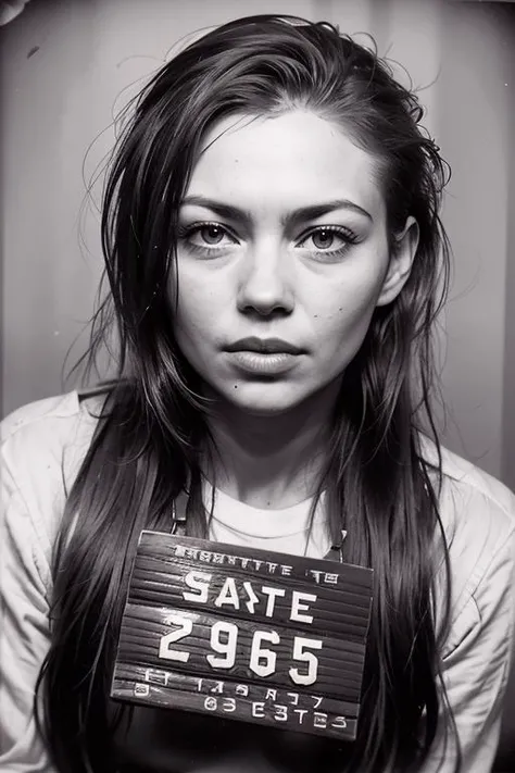 VintageMugshot, mugshot of the most beautiful girl<lora:Mugshot:1> <lora:TiffanyTaylor:1>