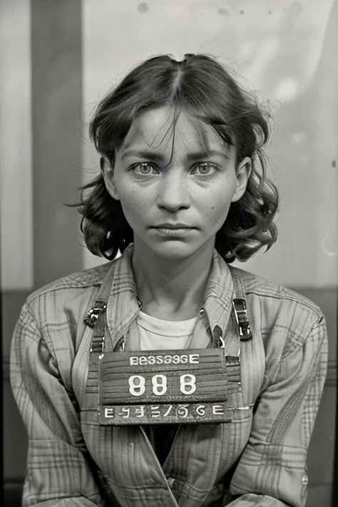 VintageMugshot, mugshot of the most beautiful girl<lora:Mugshot:1>   grac13-001